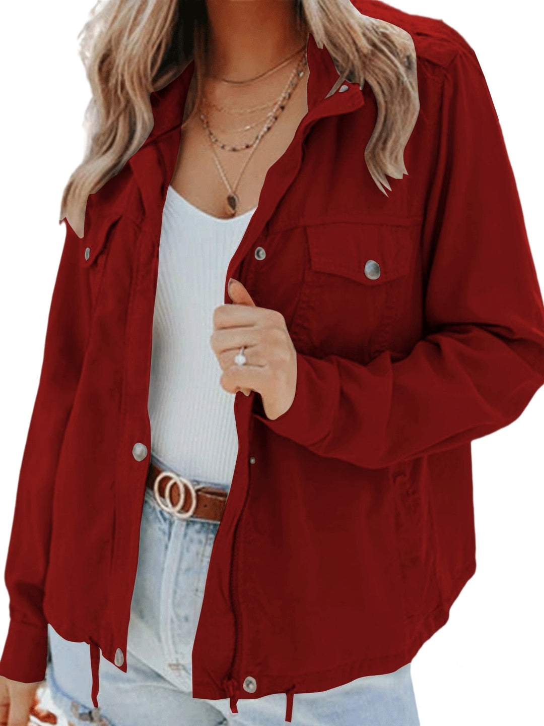 Chic and modern Eliza's women's jacket. Comfortable, stylish everyday outerwear, perfect for versatile fashion.