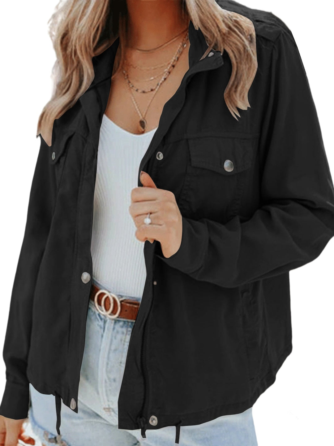 Stylish & comfortable Eliza's women's jacket. Versatile long sleeve outerwear for ladies, suitable for everyday fashion.