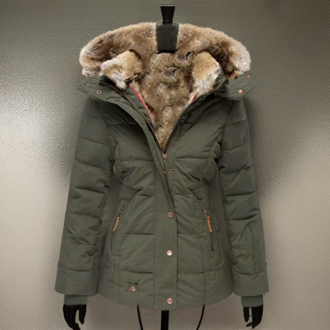 Elodie women's warm winter coat, elegant and stylish outerwear for ultimate comfort in cold weather.
