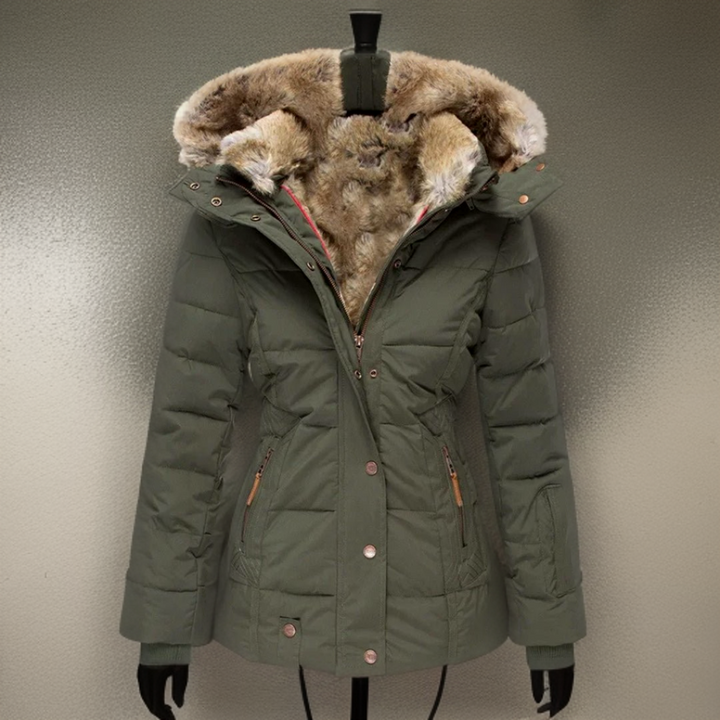 Elodie women's warm winter coat, elegant and stylish outerwear for ultimate comfort in cold weather.