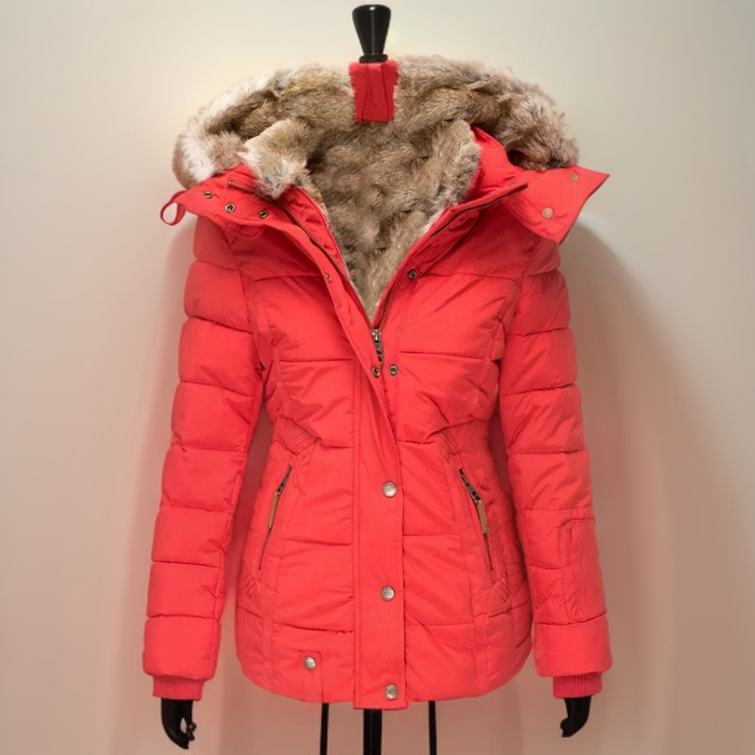 Cozy Elodie women's winter jacket, comfortable warm outerwear for elegant fashion in cold weather.