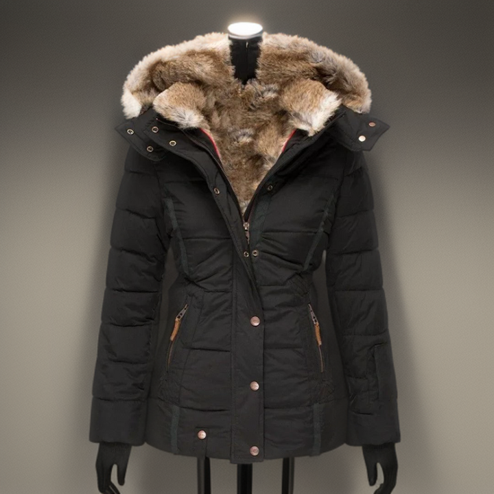 Stylish Elodie women's winter coat, warm and comfortable for cold weather and elegant fashion.