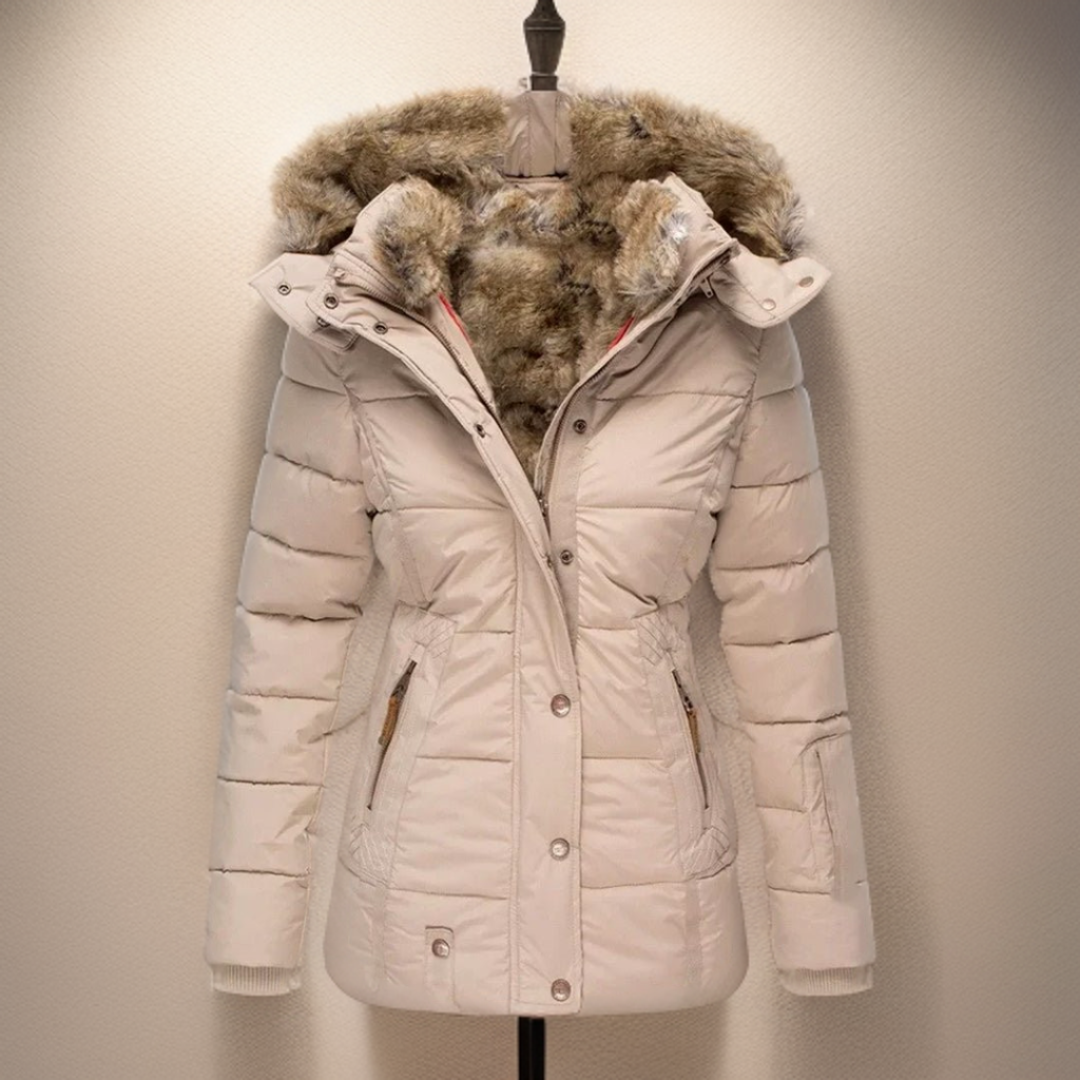 Elegant Elodie women's warm winter coat, providing ultimate comfort and style for cold weather.