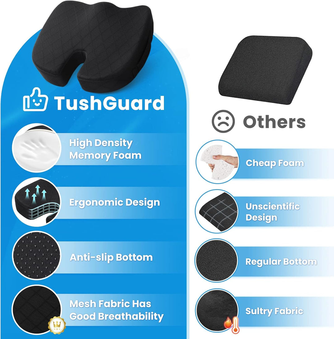 Soft memory foam cushion for better blood circulation during long sitting.