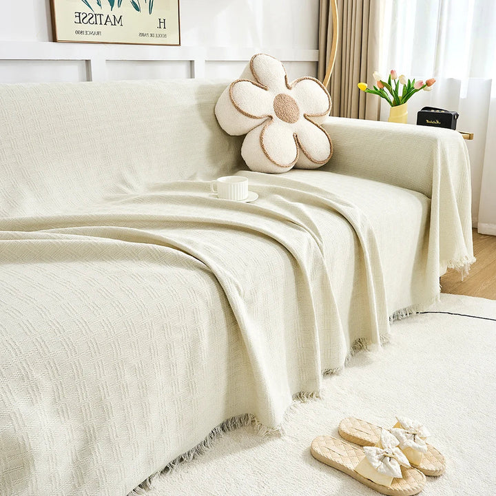 Durable extra large sofa protector for living room furniture. Reversible design offers versatile home decor options.