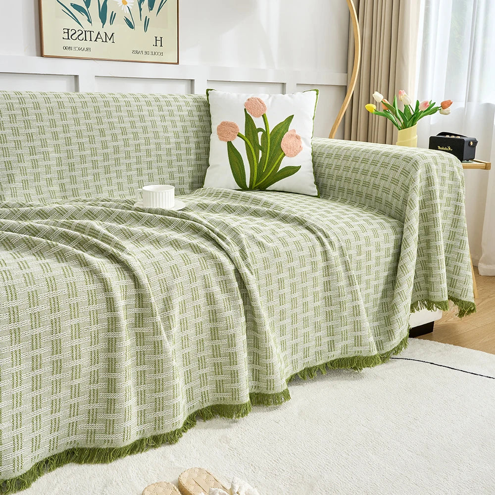 Soft, pet-friendly reversible large couch cover. Protects your sofa with a durable, machine washable furniture protector.
