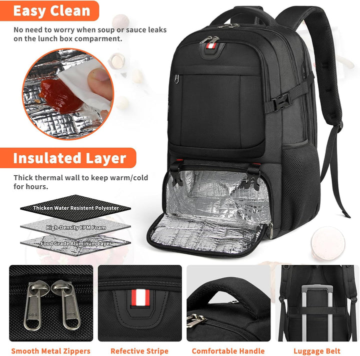 Durable travel backpack with a secure, padded laptop compartment, protecting devices during school, work & flights.