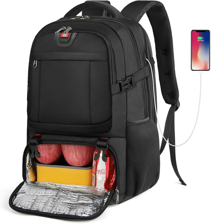 Versatile extra-large backpack for school, work, & travel, offering ample storage, laptop sleeve, & insulated pocket.