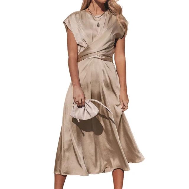 Embroidered Midi Dress for Women