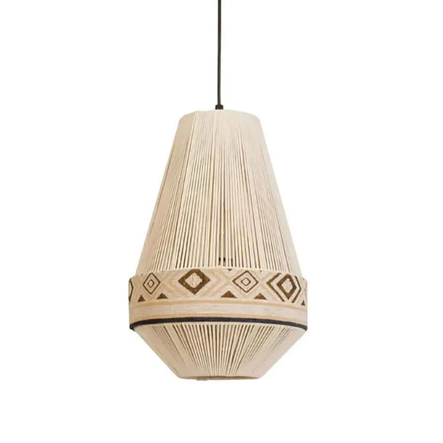 Woven Pendant Lamp with Fringes
