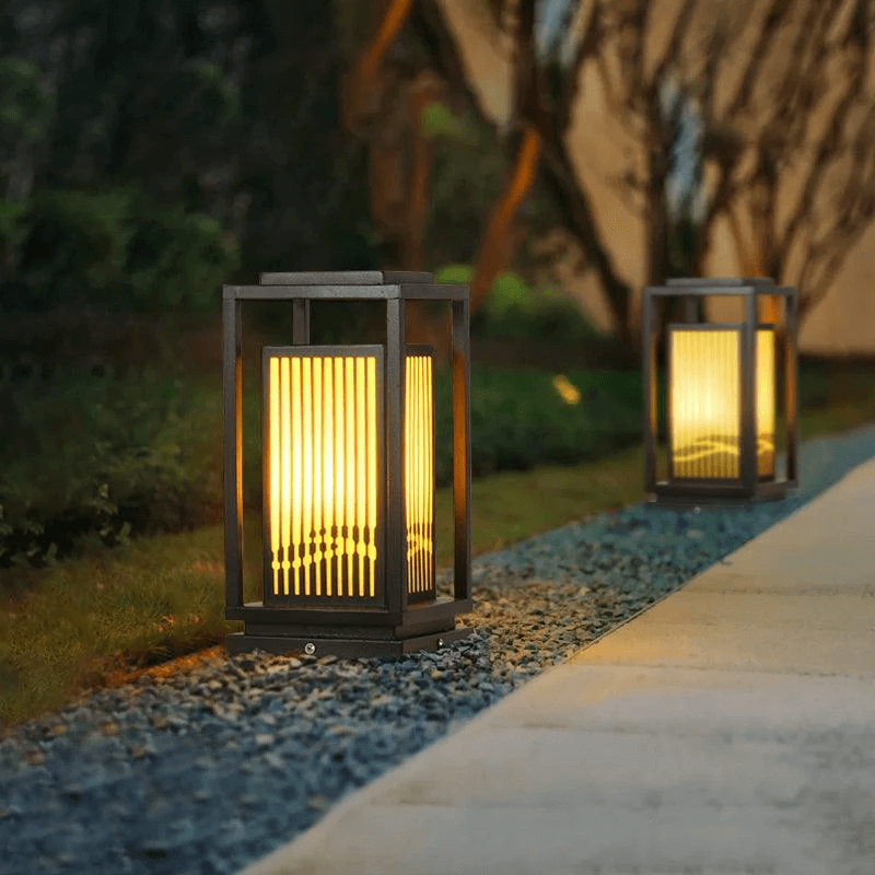 Solar LED Outdoor Post Light, Waterproof Garden Lamp