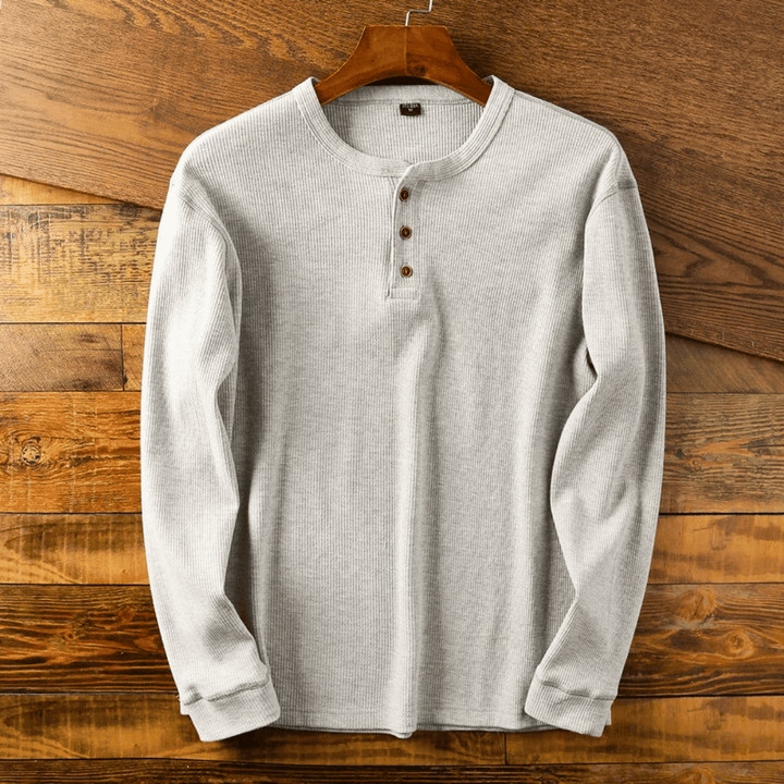 Men's Soft Cotton Henley Neck Shirt