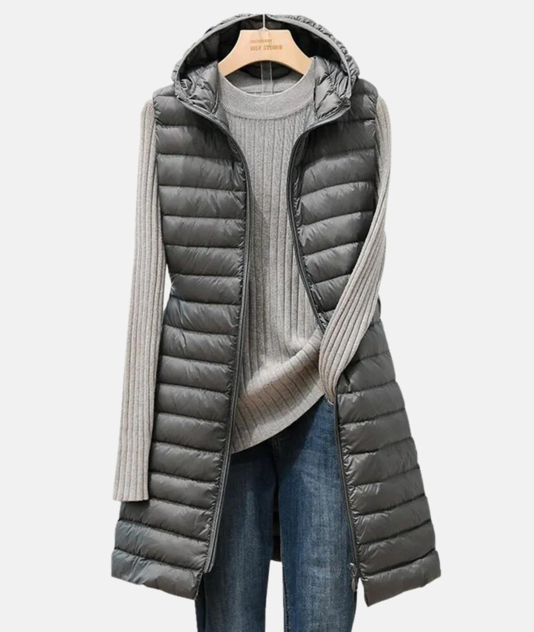 Lightweight Quilted Long Jacket