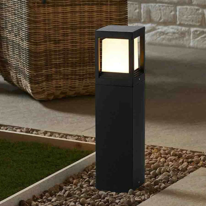60cm Solar Cube Garden Light Outdoor Warm White LED