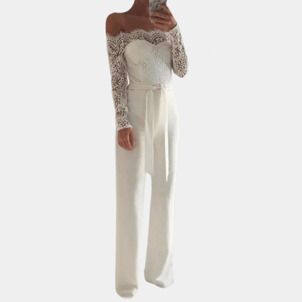Women's Lace Off-Shoulder Jumpsuit