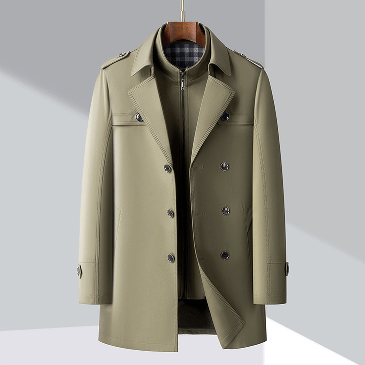 Men's Double-Breasted Trench Coat