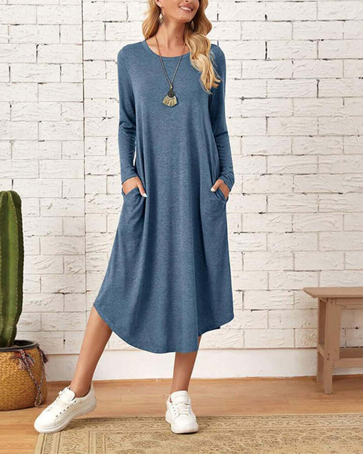 Women's Cozy Long-Sleeve Winter Dress