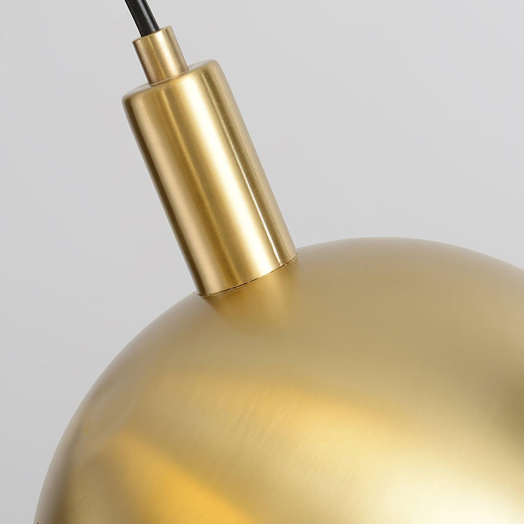 Adjustable Metal Pendant Light with Glass Shade