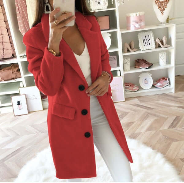 Women's Double Breasted Wool Coat