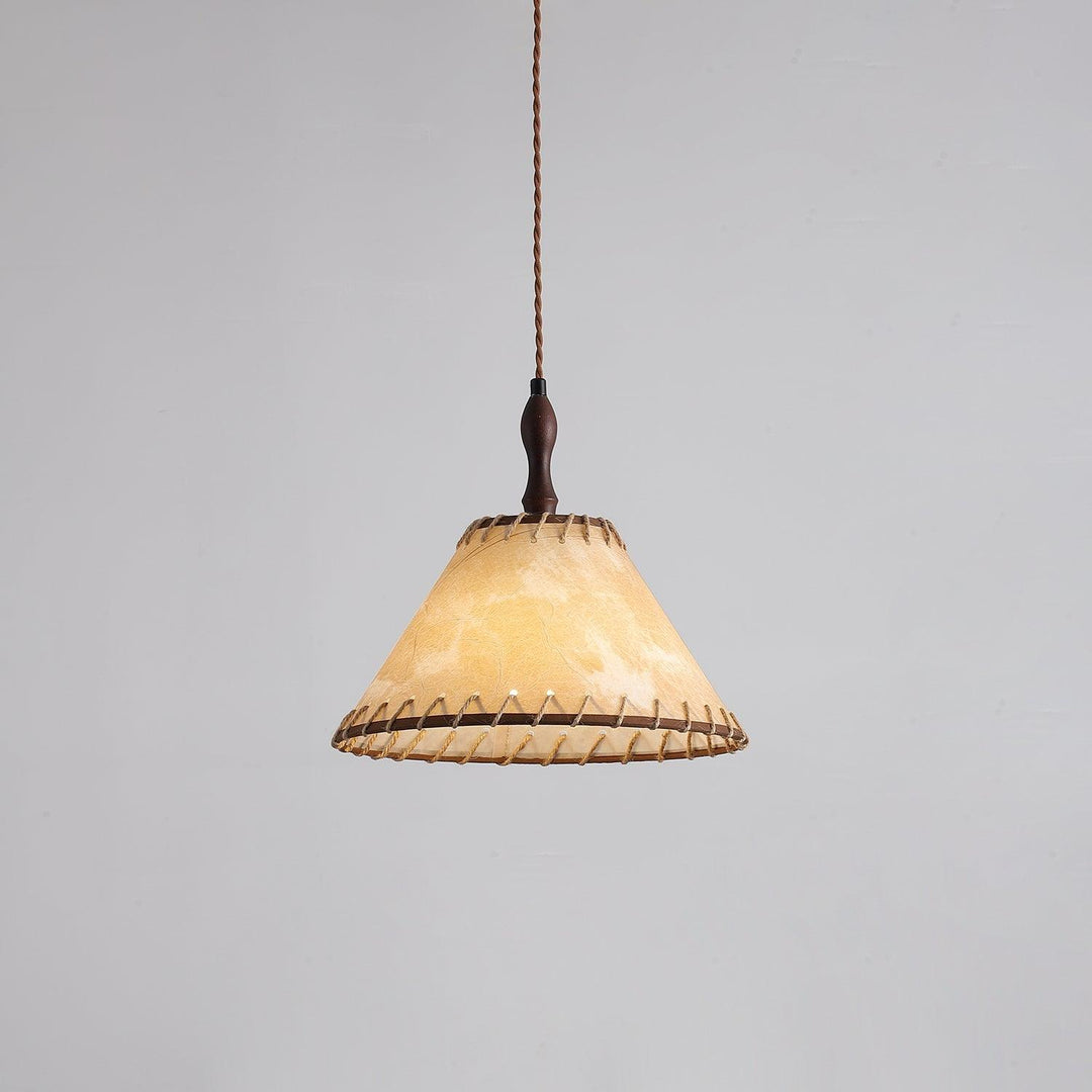 Wood & Fabric Pendant Lamp