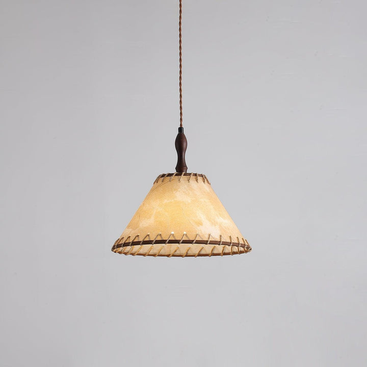 Wood & Fabric Pendant Lamp