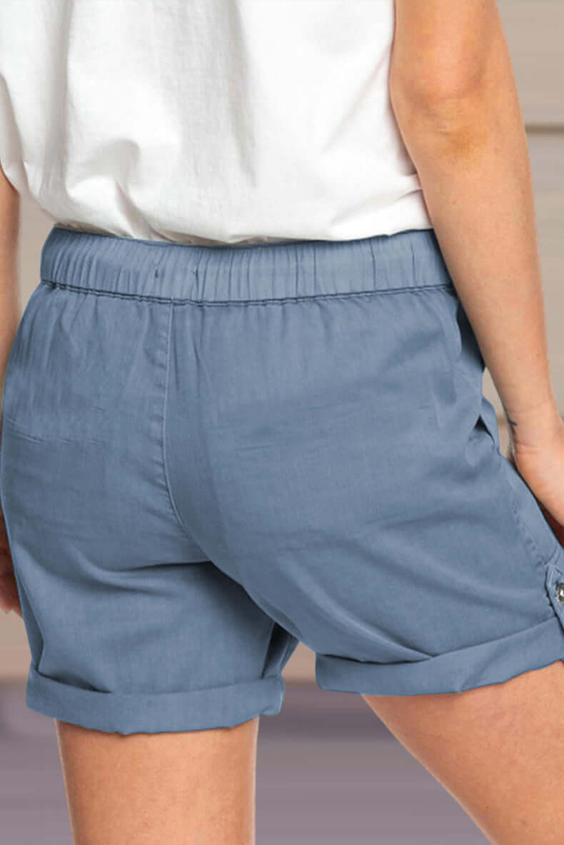 Women's Relaxed Fit Shorts with Drawstring Waist