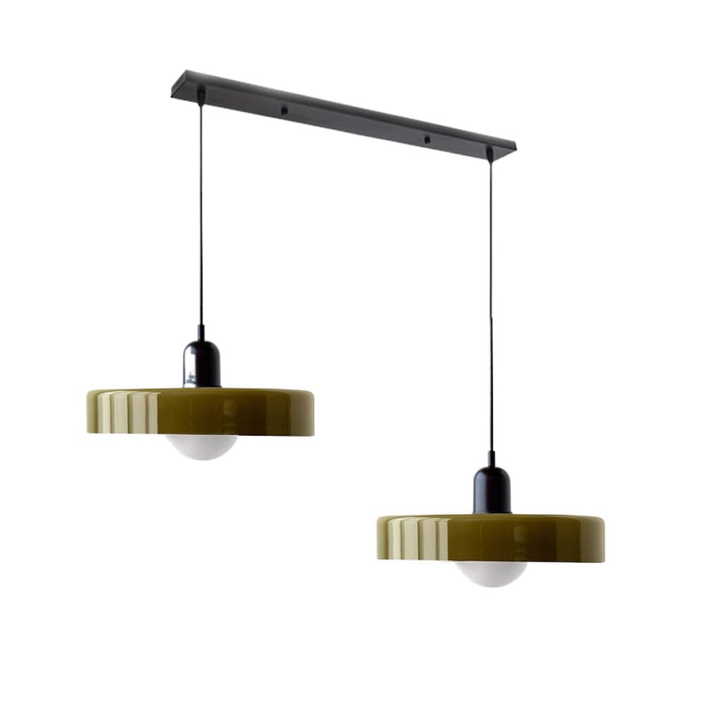 2 Heads Modern Glass Pendant Light