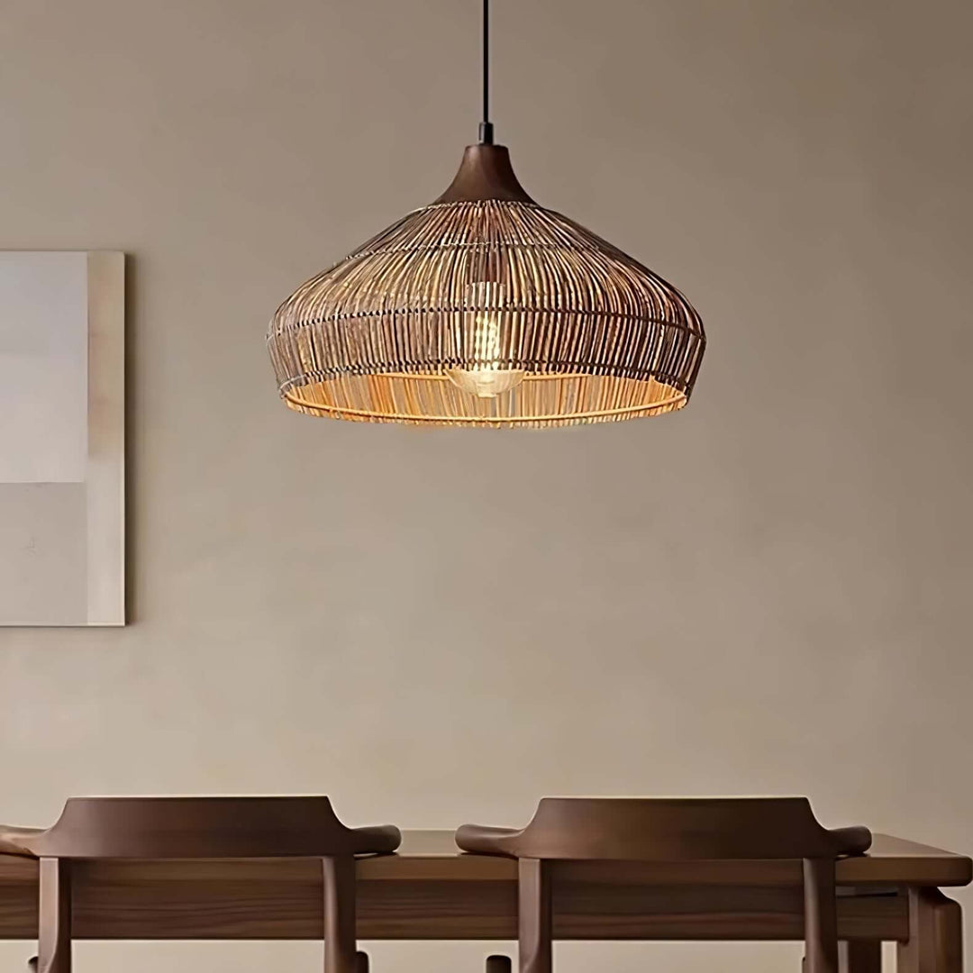 Handwoven Wicker Rattan Pendant Light