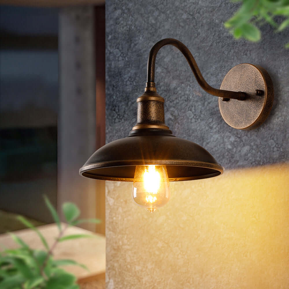 Rustic Outdoor Wall Lamp Antique Brass IP65 – GLOVERA
