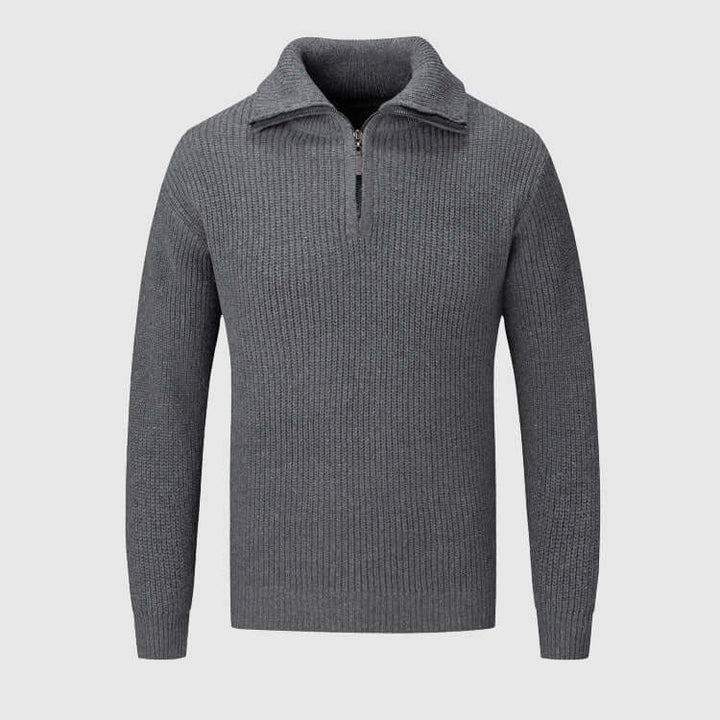Men's Half-Zip Knitted Sweater