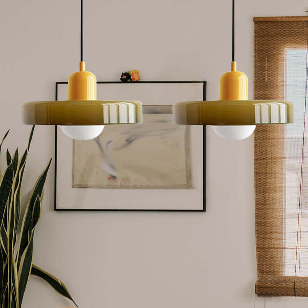 2 Heads Modern Glass Pendant Light