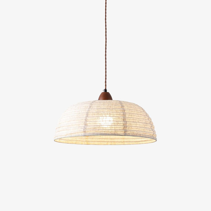 Wood & Fabric Pendant Lamp