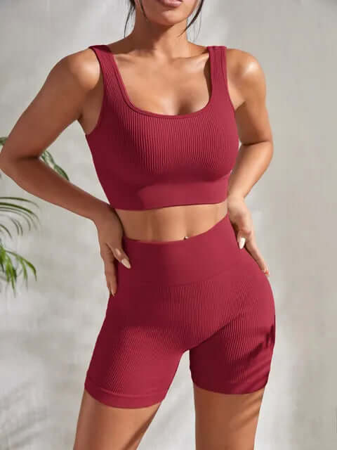 Women's Ribbed Yoga Set