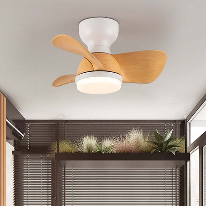 Modern Wooden Ceiling Fan with LED Light