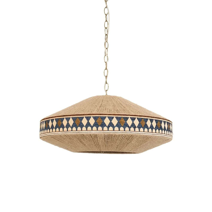 Woven Pendant Lamp with Fringes