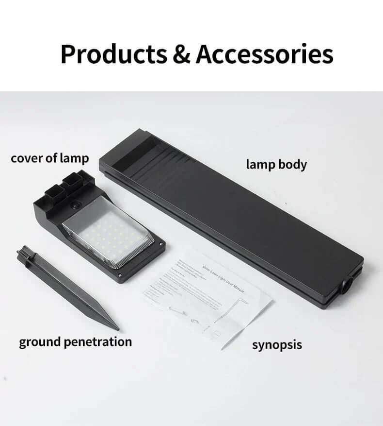 Solar Garden Light, Outdoor LED Lamp, 4W, Warm White