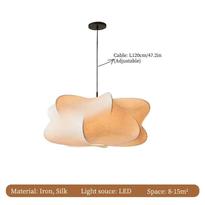 Silk Hanging Lamp, Pendant Light Fixture