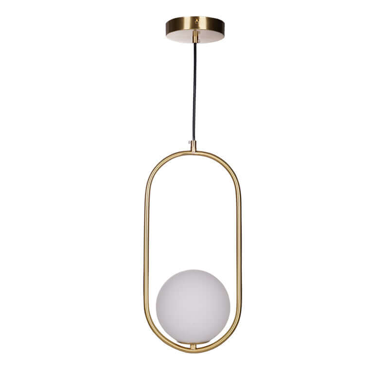 Modern Pendant Lamp with Metal & Glass