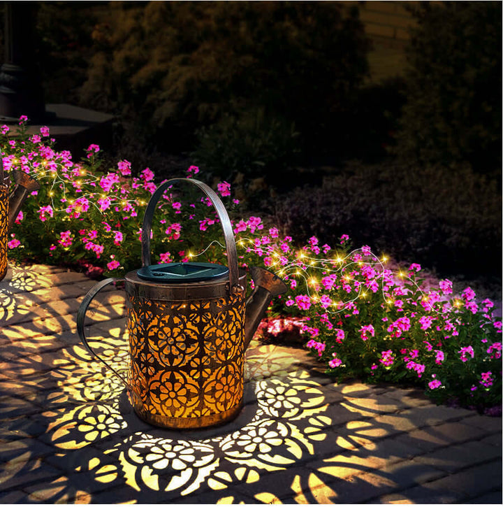 80cm Solar Garden Light Outdoor LED Waterfall Decor