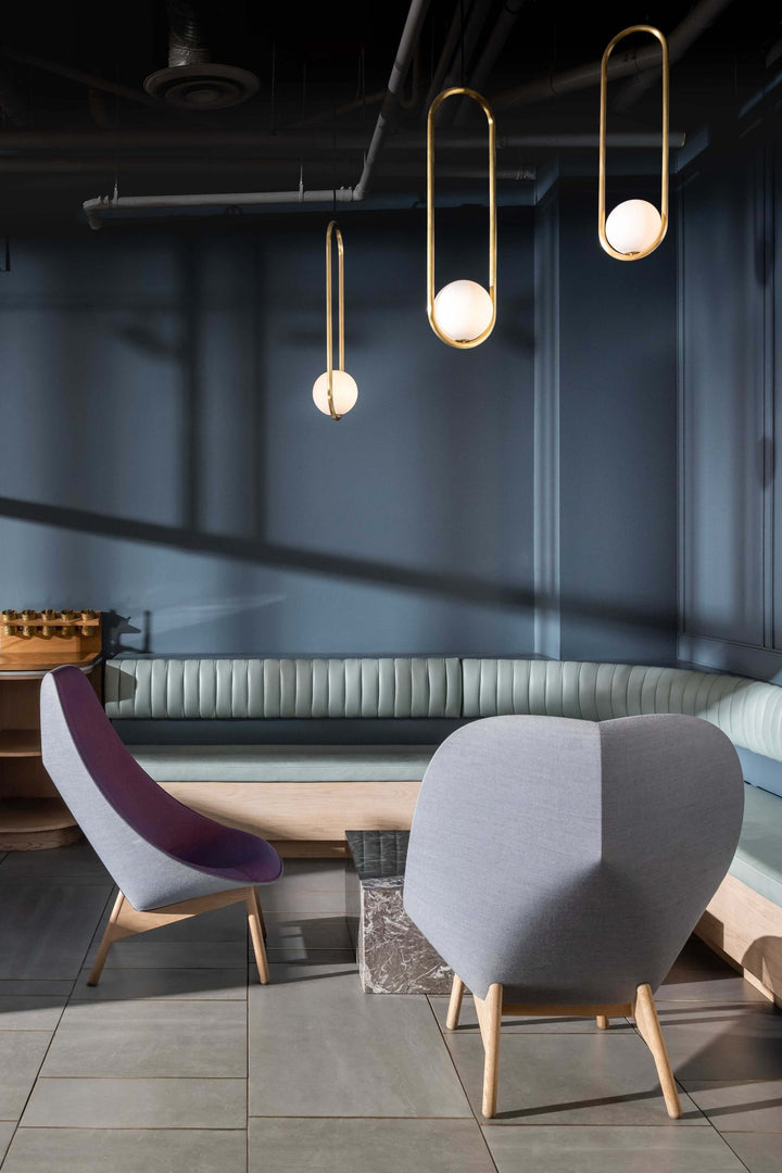 Modern Pendant Lamp with Metal & Glass