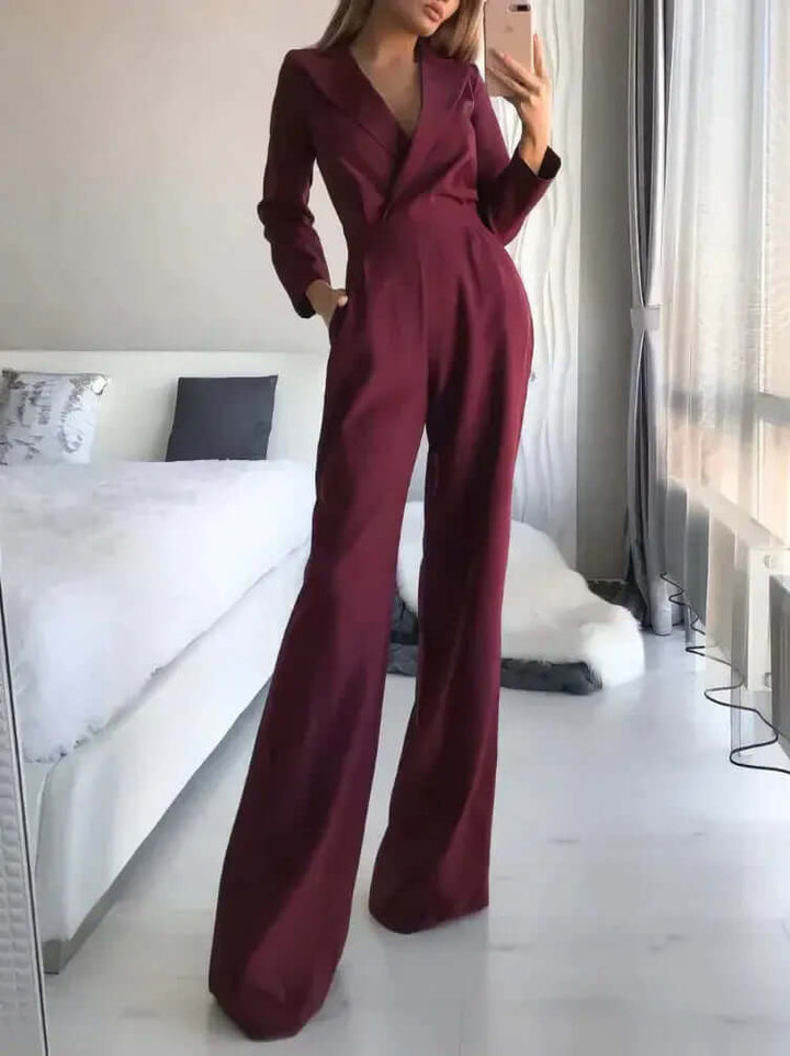 Women's Tailored Wide Leg Jumpsuit