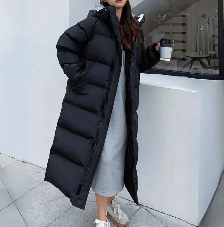 Women's Hooded Longline Puffer Jacket