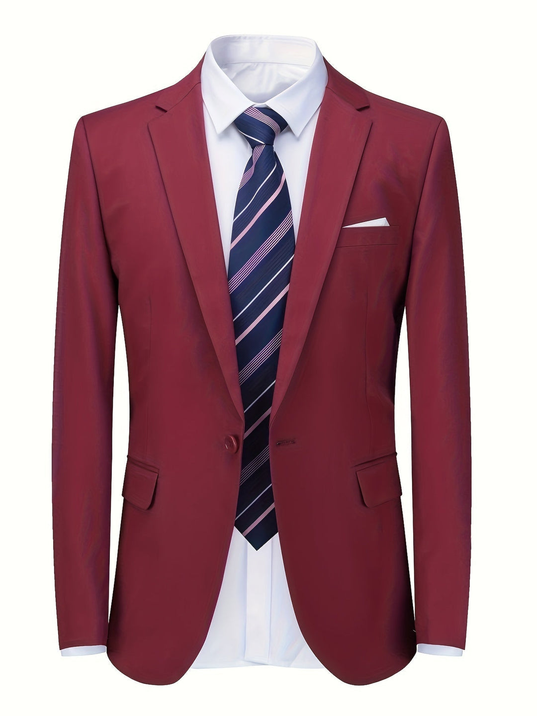 Elegant solid men's blazer, a classic business wear formal jacket for professional style.