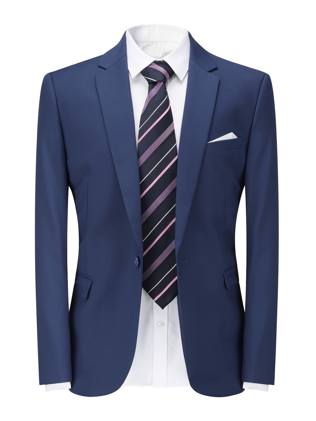 Men's formal wear classic solid blazer, a professional business jacket for tailored style.