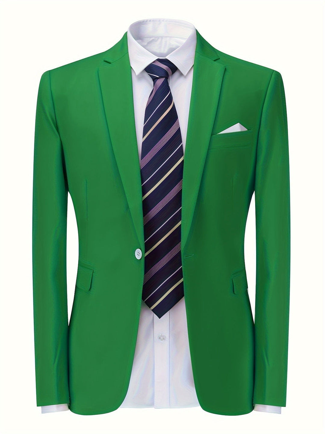 Elevate professional style with Floris Classic Solid Men's Blazer, a tailored formal jacket.
