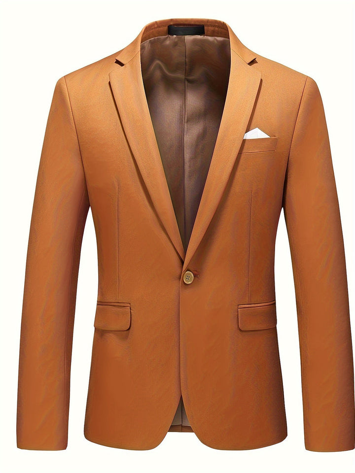 Floris Classic Solid Men's Blazer, a premium tailored jacket for business and formal events.