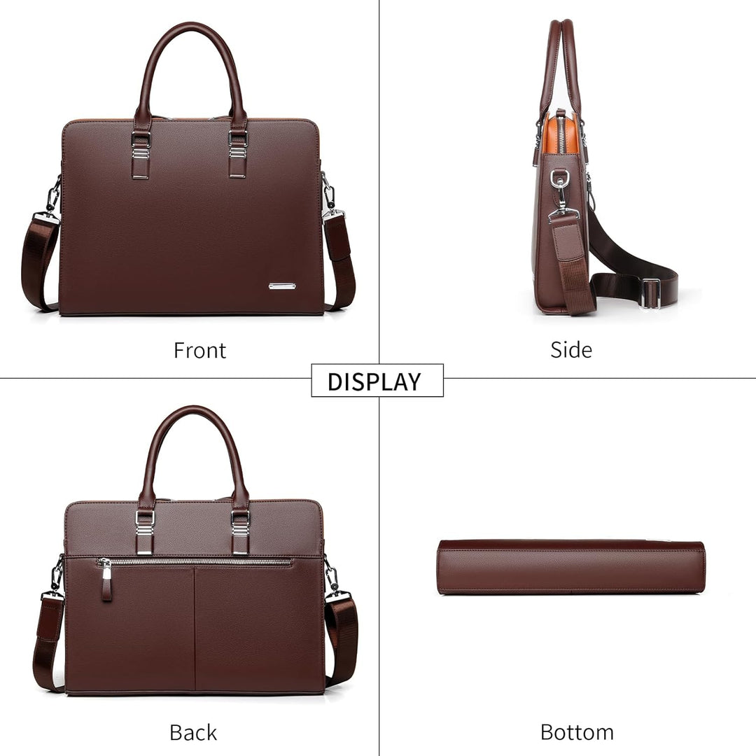 Business-ready multi-compartment satchel, perfect for daily office use.