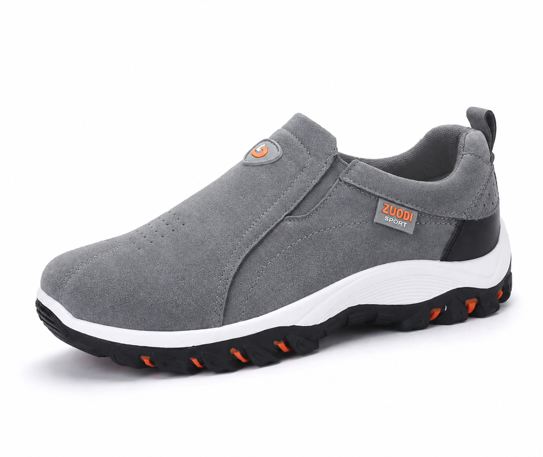 Enhanced comfort men's orthopedic walking shoes for stability, arch support, and foot health.