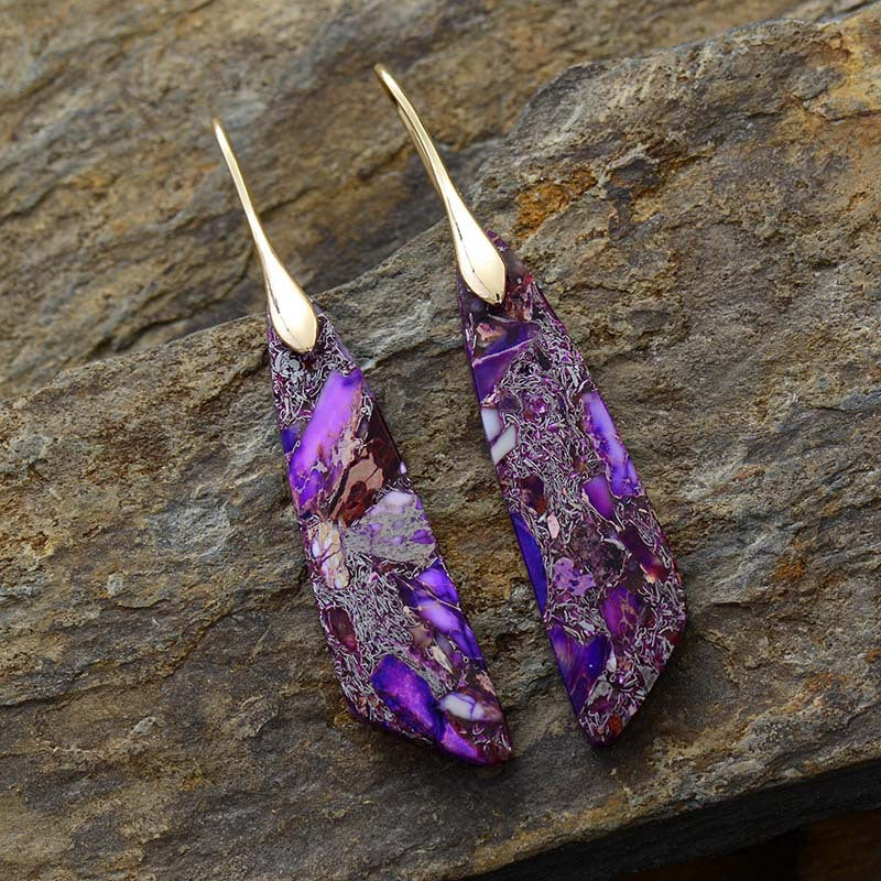 Handcrafted Women's Boho Statement Drop Earrings with colorful beads, perfect for unique artisan jewelry lovers.