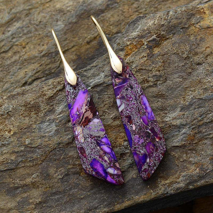 Handcrafted Women's Boho Statement Drop Earrings with colorful beads, perfect for unique artisan jewelry lovers.